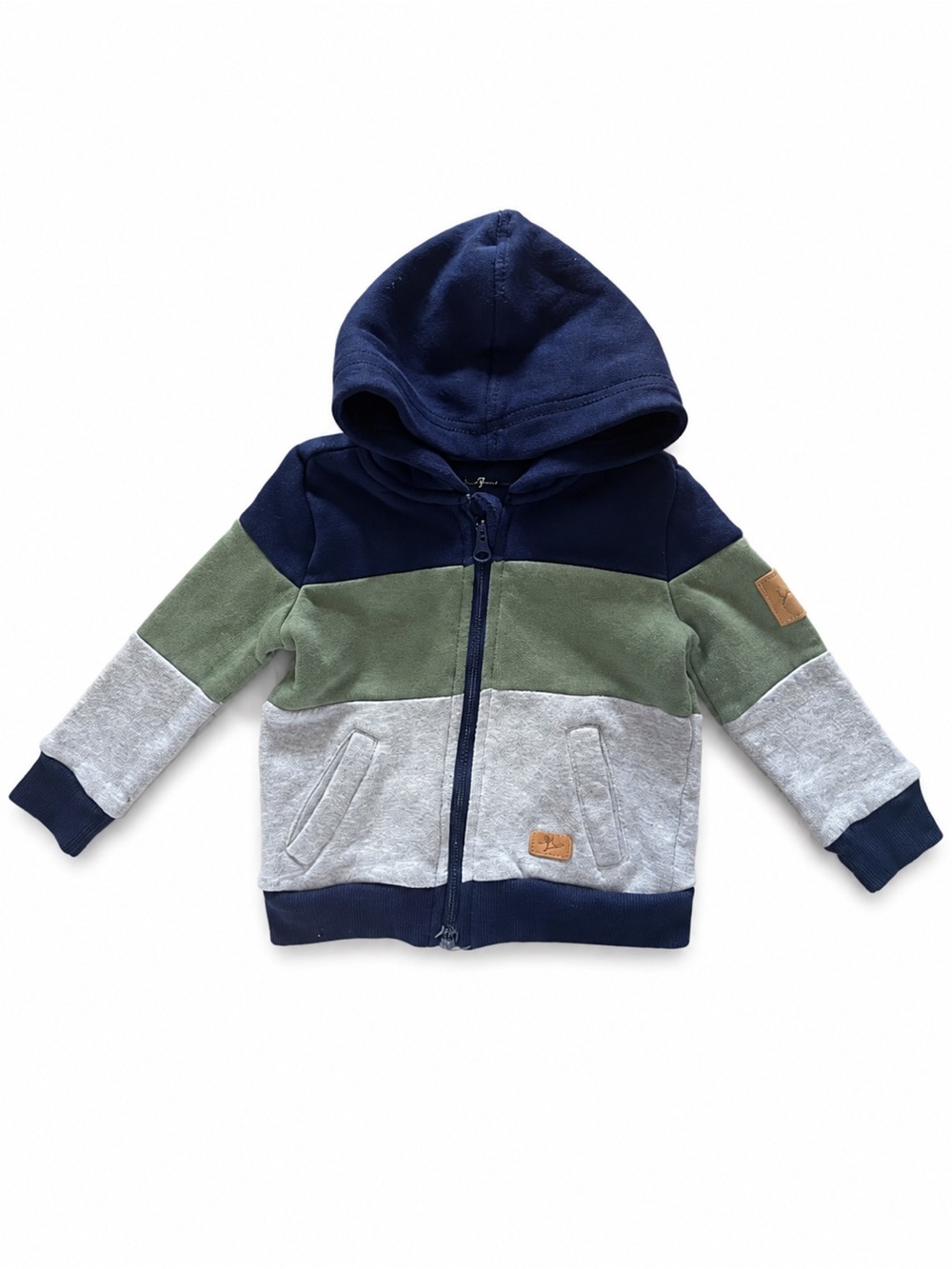 7 For All Mankind Baby Boys Colorblock Zip Hoodie Jacket 12M